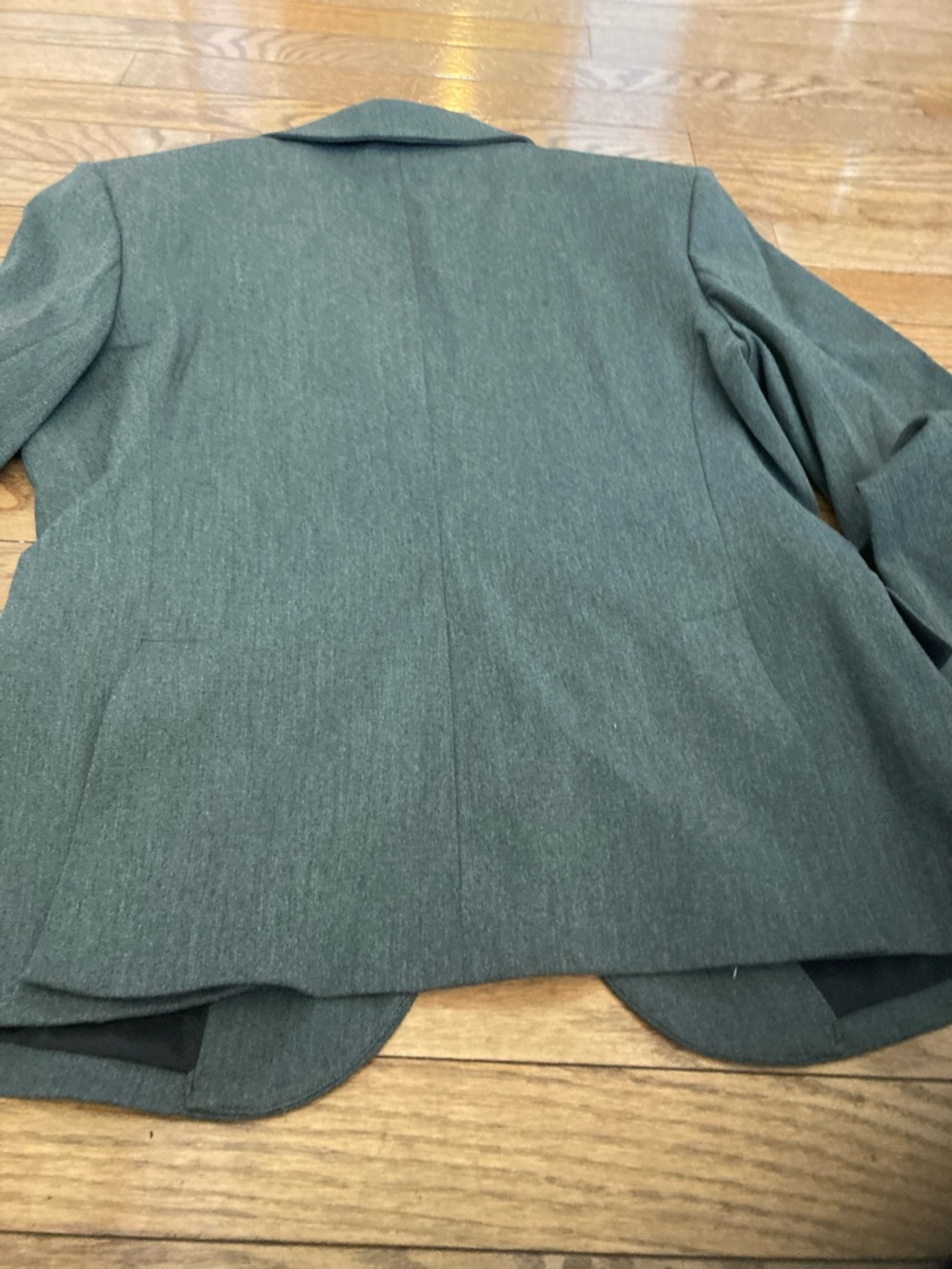 Express Gray Tailored Single-Button Blazer - Picture 10 of 11